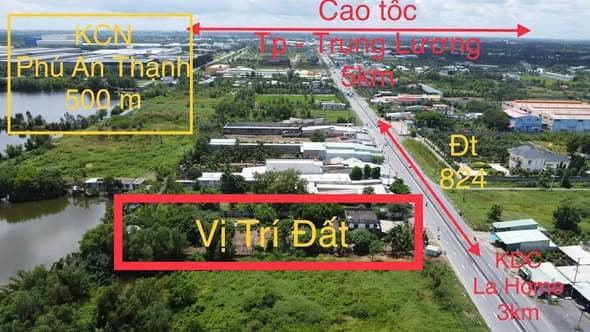 Kho Xưởng 3273m2 Mặt Tiền ĐT 824 - Giá Tốt 35 Tỷ